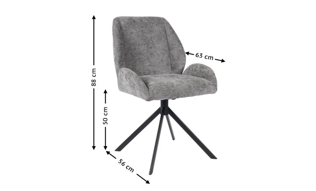 Set Masă Living Extensibilă Blat Ceramic KJT416 Alb-Cappuccino cu 4 Scaune KJC4347 Gri 9