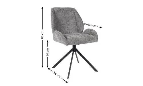 Set Masă Living Extensibilă Blat Ceramic KJT416 Alb-Cappuccino cu 4 Scaune KJC4347 Gri