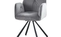 Set Masă Living Extensibilă KJT385 Gri cu 4 Scaune KJC80 Gri 3