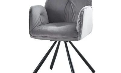 Set Masă Living Extensibilă KJT385 Gri cu 6 Scaune KJC385 Gri