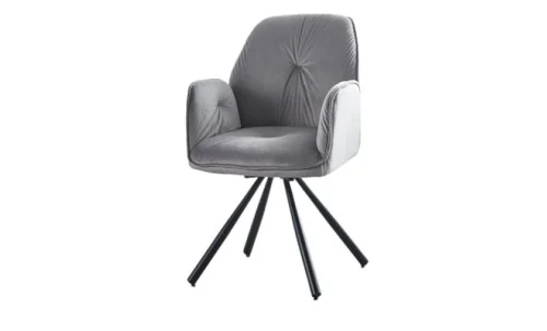 Set Masă Living Extensibilă KJT385 Gri cu 4 Scaune KJC80 Gri