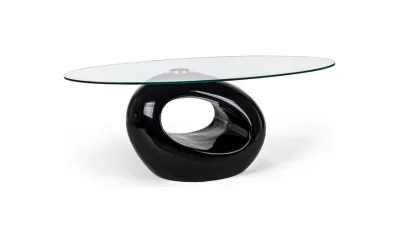 Masuta Cafea cu Blat de Sticla KJCT005 Negru Masuta Cafea cu Blat de Sticla KJCT005 Negru