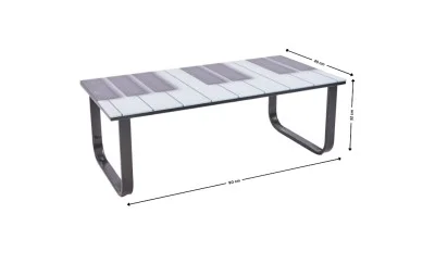 Măsuță cafea cu blat din sticla KJCT157, model pian Măsuță cafea cu blat din sticla KJCT157, model pian