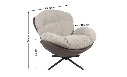 Fotoliu Living Rotativ KJLC062A Maro