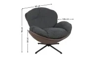Fotoliu Living Rotativ KJLC062A Gri Inchis 2