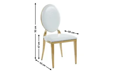 Scaun Living White Top Gold KJC166