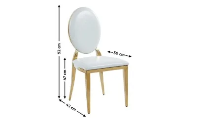 Scaun Living White Top Gold KJC166