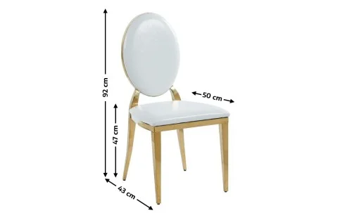 Scaun Living White Top Gold KJC166