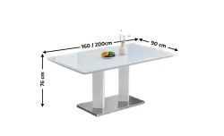 Masa Living Extensibila  Alb KJT381