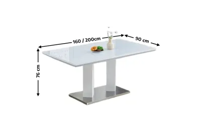 Masa Living Extensibila  Alb KJT381