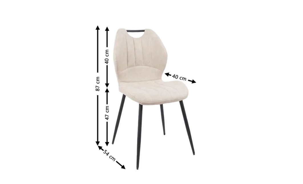 Set Masă Living Extensibilă DTM0101 Blat Ceramic Gri cu 4 Scaune Tapițate MC06 Bej 6