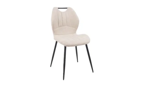 Set Masă Living Extensibilă DTM0101 Blat Ceramic Gri cu 4 Scaune Tapițate MC06 Bej