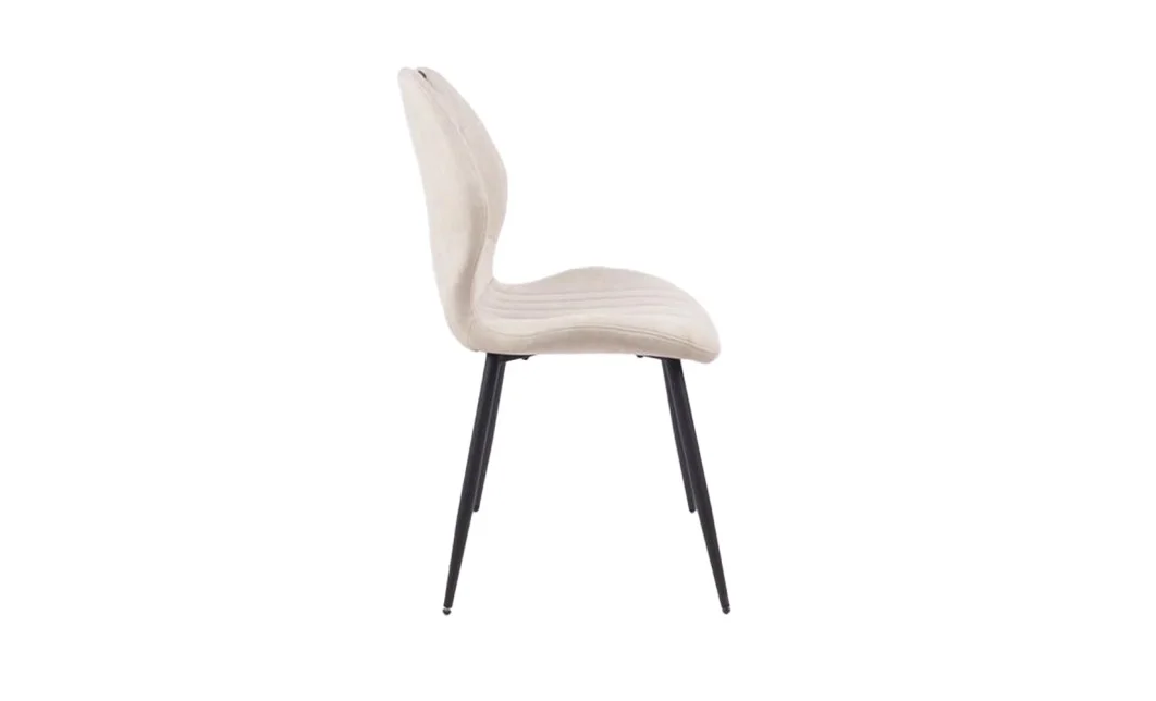 Set Masă Living Extensibilă DTM0101 Blat Ceramic Gri cu 4 Scaune Tapițate MC06 Bej 5