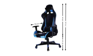 Scaun Gaming OC141 Albastru + Negru