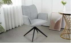 Scaun Living Rotativ KJC77 Gri Deschis