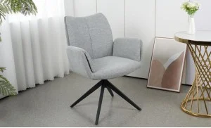 Scaun Living Rotativ KJC77 Gri Deschis