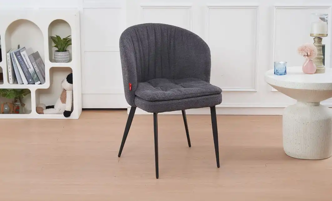 Set Masă Living Extensibilă CT106 Blat Ceramic Alb cu 4 Scaune DCM0102CF Gri