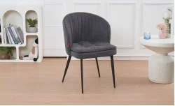 Scaun Living cu Picioare Metalice DCM0102CF Gri