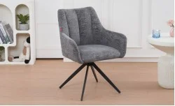 Scaun Living Rotativ DCM0112AS Gri