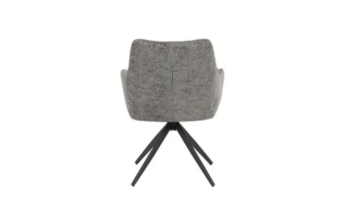 Set Masă Living Extensibilă CT163 Blat Ceramic Alb cu 4 Scaune Rotative DCM0112AS Gri Deschis