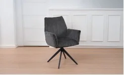 Scaun Living Rotativ DCM0601AS Gri Inchis