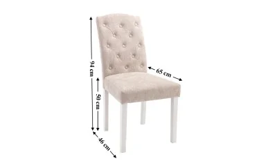 Scaun Living KJCLM056 Bej/Alb