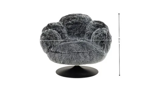 Fotoliu Pufos KJL5427, Gri