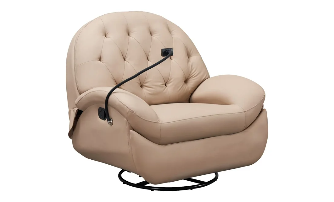 Fotoliul cu Recliner KJLC041 Bej, cu suport de telefon 1