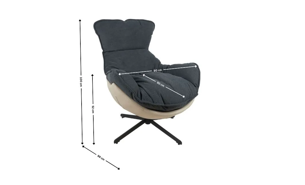 Fotoliu Living Rotativ KJLC062-L Gri 1