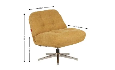 Scaun Rotativ LCM0101AS Mustar