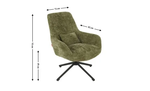 Scaun Living Rotativ LCM0102AS Verde