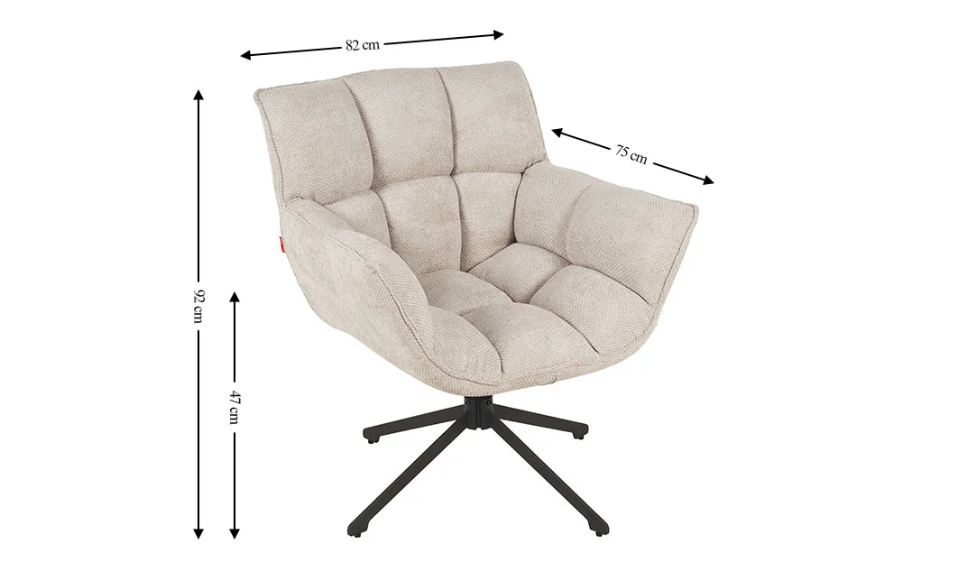 Scaun Living Rotativ LCM0106AS Bej 1