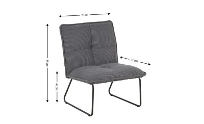 Scaun Living Tapitat LCM0109CF Gri