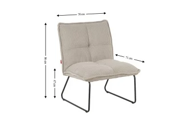 Scaun Living Tapitat LCM0109CF Maro