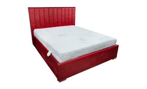 Pat Tapitat Klaus 2, roșu/somieră pal, 140x200