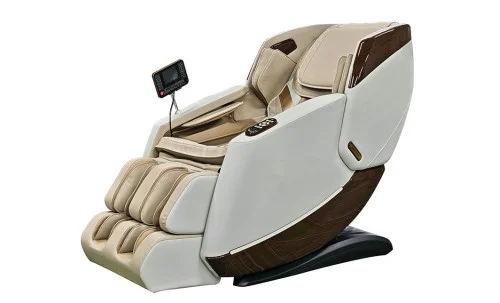 Fotoliu de masaj A101 SL Bej / Maro, control vocal AI, Zero Gravity, ecran LCD