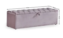 Banca Visco Lux Roz cu lada de depozitare