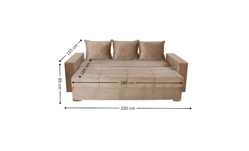 Canapea Extensibila Claudia Mare, Maro Deschis - Fresh 3