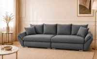 Canapea Extensibilă Confort cu Spumă HR, Gri Închis 9