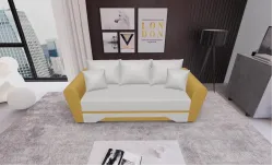 Canapea Extensibilă Atlanta Bonell Mini, Bej Deschis/Mustar
