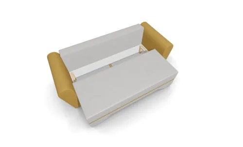 Canapea Extensibilă Atlanta Bonell Mini, Bej Deschis/Mustar