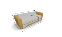 Canapea Extensibilă Atlanta Bonell Mini, Bej Deschis/Mustar 5