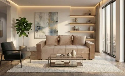 Canapea Extensibila Claudia Mare, Maro Deschis - Fresh 3