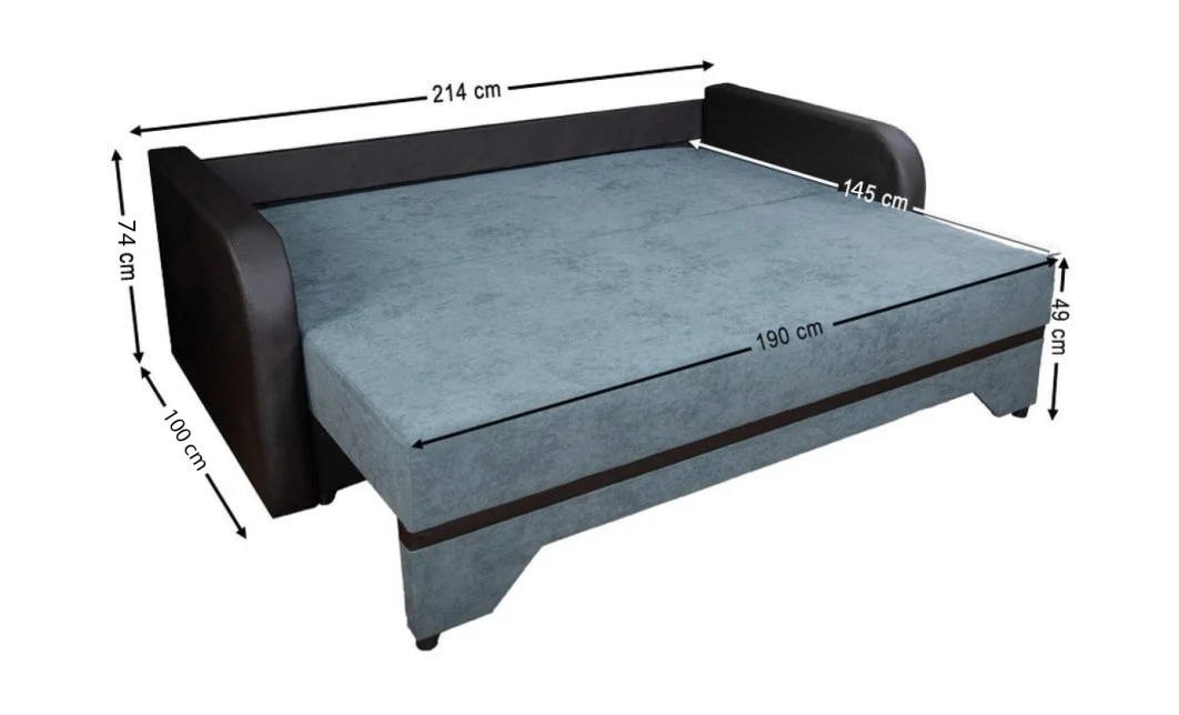 Canapea Extensibilă Corina Bonell Mini, Gri antracit 4