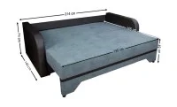 Canapea Extensibilă Corina Bonell Mini, Gri antracit 4