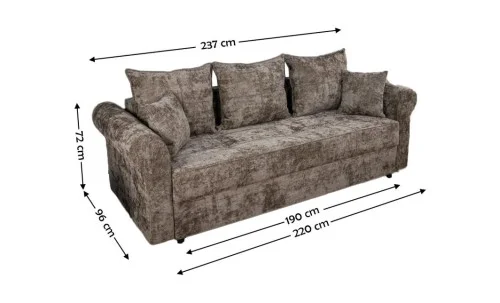 Canapea Extensibilă Elsa Memory Mini, Maro
