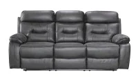 Set canapea cu 2 fotolii, sistem recliner manual Palomino, Gri închis 2