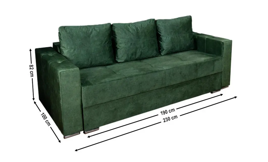 Canapea Extensibilă Vegas Bonell Mini, Verde 1