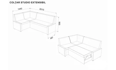 Coltar extensibil Studio wenge Coltar extensibil Studio wenge