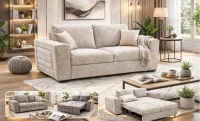 Canapea Extensibilă Cremona 7839A - 02, Beige  5